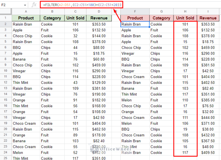 Google Sheets: Filter For Multiple Criteria With Formula (2 Easy Ways ...