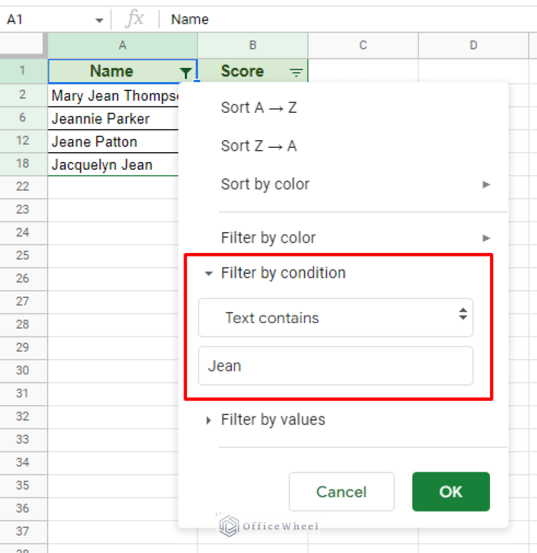 Filter Text Google Sheets: Filter Data that Contains Text (3 Easy Ways) - OfficeWheel