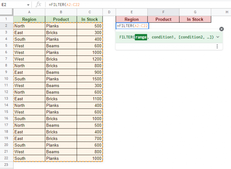 Google Sheets Filter Multiple Conditions