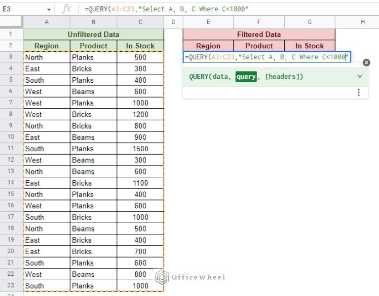 How To Filter With QUERY For Multiple Criteria In Google Sheets (An ...