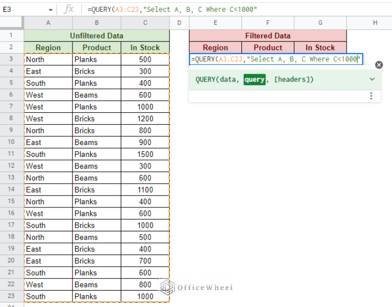 How to Filter with QUERY for Multiple Criteria in Google Sheets (An ...