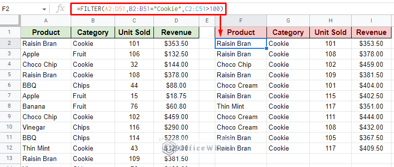 filter for multiple criteria using filter formula in google sheets and logic