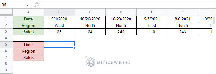 sample worksheet to filter by multiple rows in google sheets
