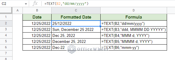 other text formats that can be applied to date values