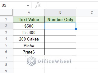 list of string with both text and number values