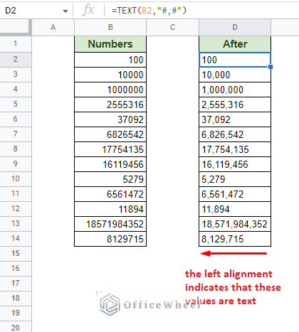 the text function converts the number to the text format