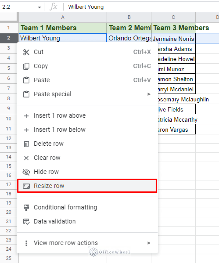 How To Format Cell Size In Google Sheets - Officewheel