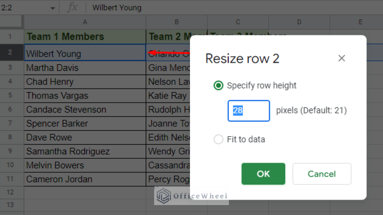 How to Format Cell Size in Google Sheets - OfficeWheel