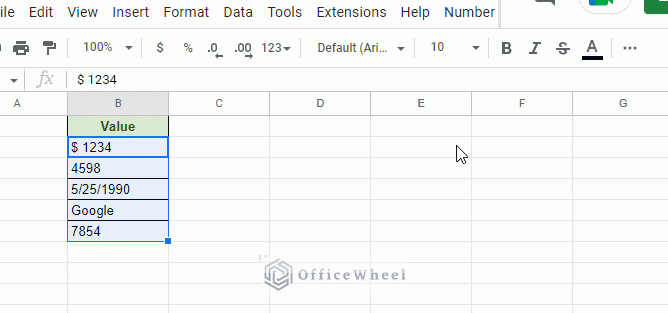 applying script to convert string to number in google sheets
