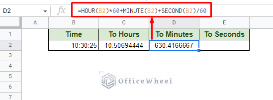 convert time to the number of minutes