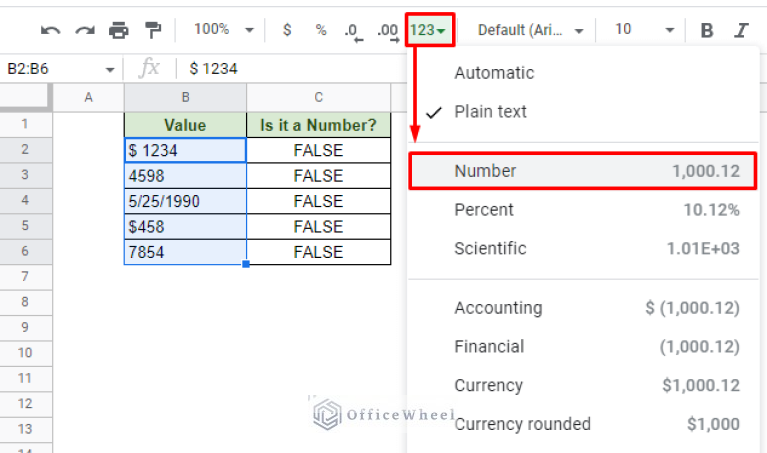 Google Sheets: Convert String to Number (4 Easy Ways) - OfficeWheel