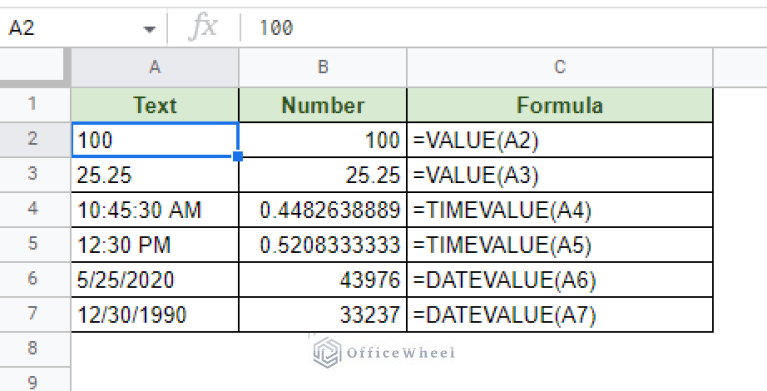 Google sheets convert text to number 6 easy ways officewheel