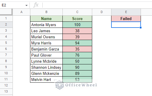 sample worksheet to count cells with color in google sheets