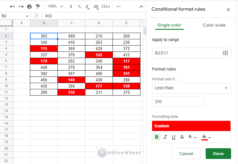 Code Red Sheet Google Sheets: If Cell Color is Red Then Take Action - OfficeWheel
