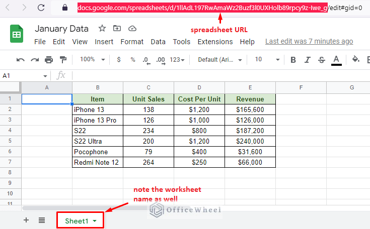 copying the url of a different spreadsheet