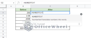 How to Convert Number to Text in Google Sheets (3 Easy Ways) - OfficeWheel