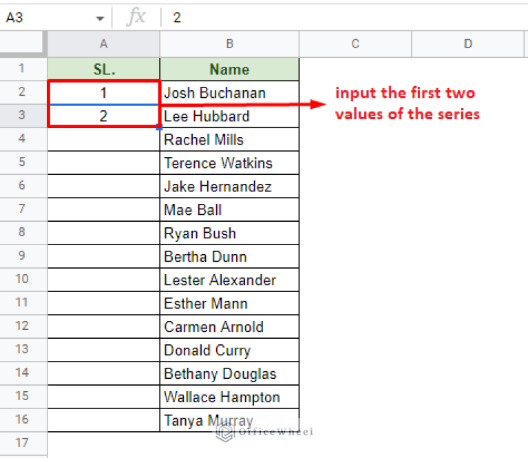 How To Automatically Add Numbers In Google Sheets OfficeWheel   2 How To Automatically Add Numbers In Google Sheets 767x665 