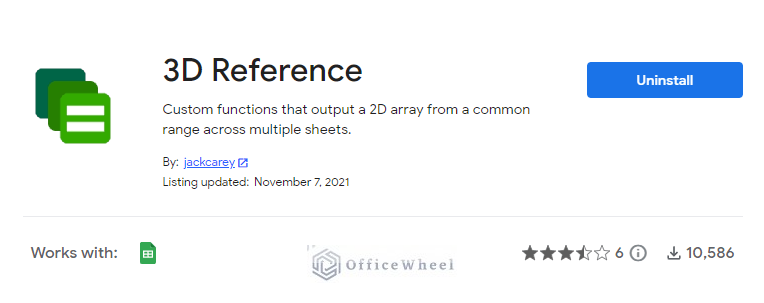 the 3d reference add-on in the google sheets marketplace