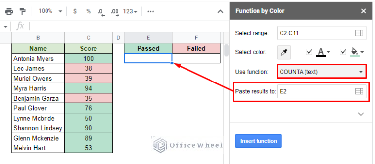 Count Cells with Color in Google Sheets (3 Easy Ways) - OfficeWheel