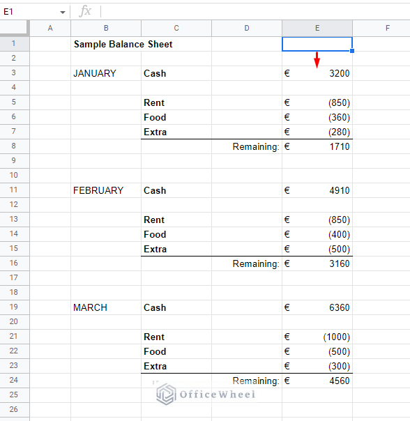 adding currency symbol with custom number format in google sheets