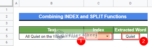 Changing Index to Extract another Word from the string