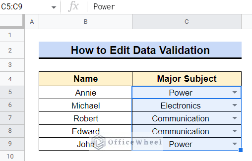 Editing Data Validation from Another Sheet in Google Sheets