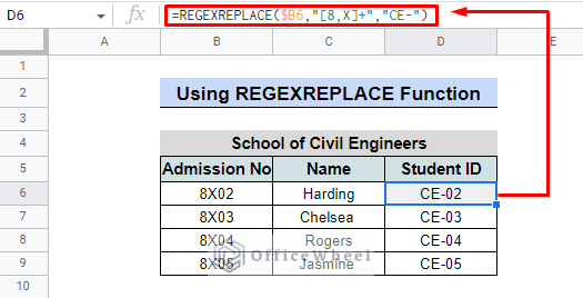 how to remove text and number with REGEXREPALCE function