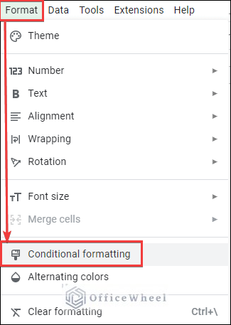 apply conditional formatting