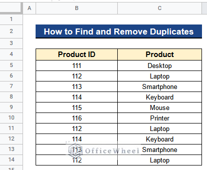 How to Find and Remove Duplicates in Google Sheets