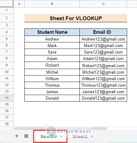 VLOOKUP from Another Sheet in Different Google Spreadsheets