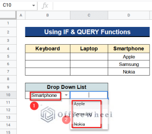 Updating Cell Values Based on Selection in Drop Down List in Google ...