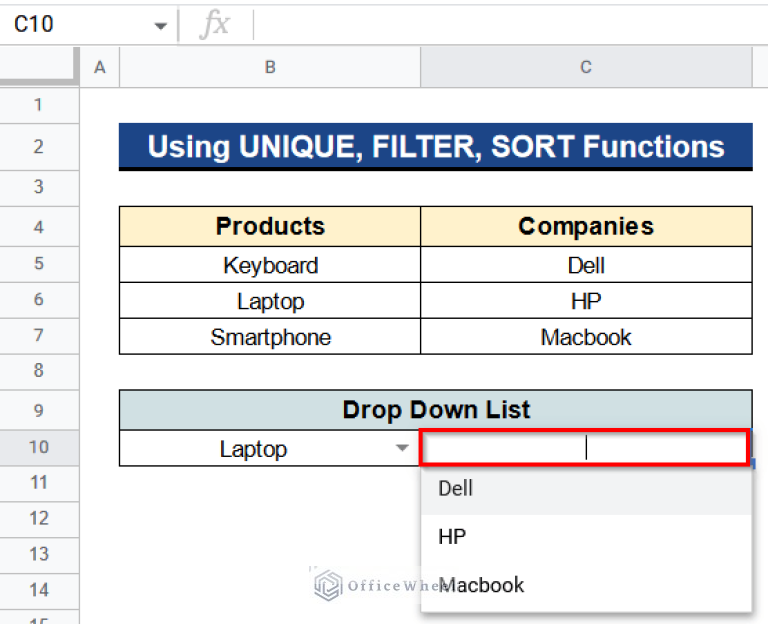 Updating Cell Values Based on Selection in Drop Down List in Google ...
