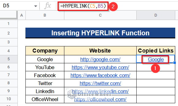 How to Copy and Paste Link in Google Sheets (6 Quick Methods)