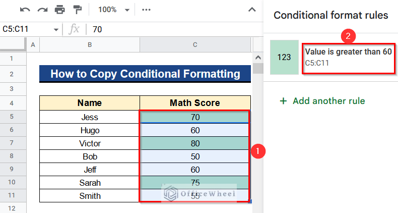 How to Copy Conditional Formatting from One Sheet to Another in Google Sheets