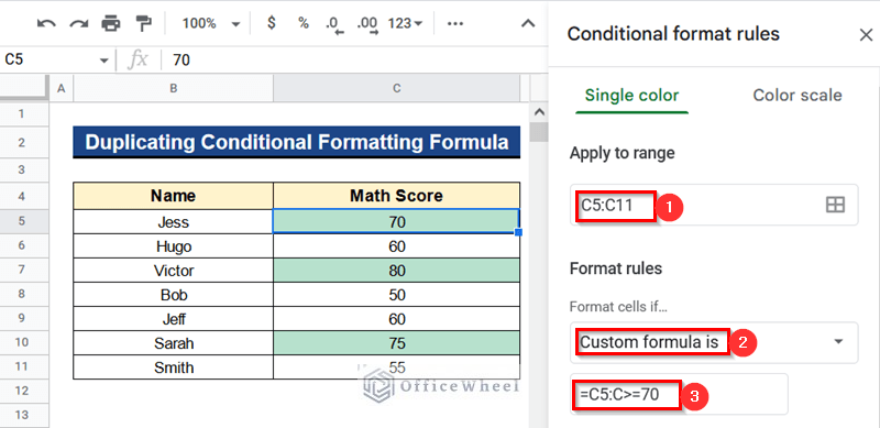 Duplicating Conditional Formatting Formula to Copy Conditional Formatting from One Sheet to Another Google Sheets