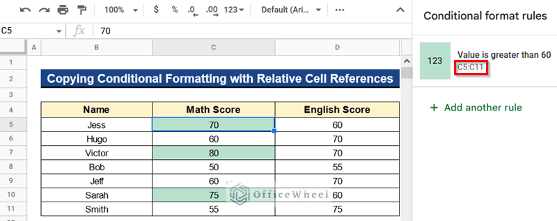How to Copy Conditional Formatting with Relative Cell References in Google Sheets