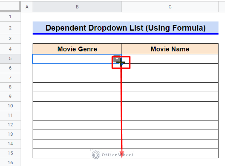 Dependent Drop Down List For Entire Column Google Sheets