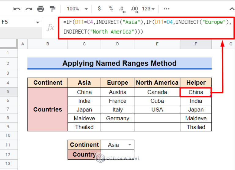 How to Create Dependent Drop Down List in Google Sheets