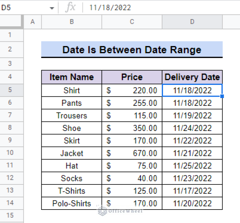 Highlight Row Based on Date in Google Sheets (2 Suitable Ways)