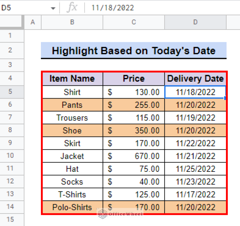 highlight-row-based-on-date-in-google-sheets-2-suitable-ways