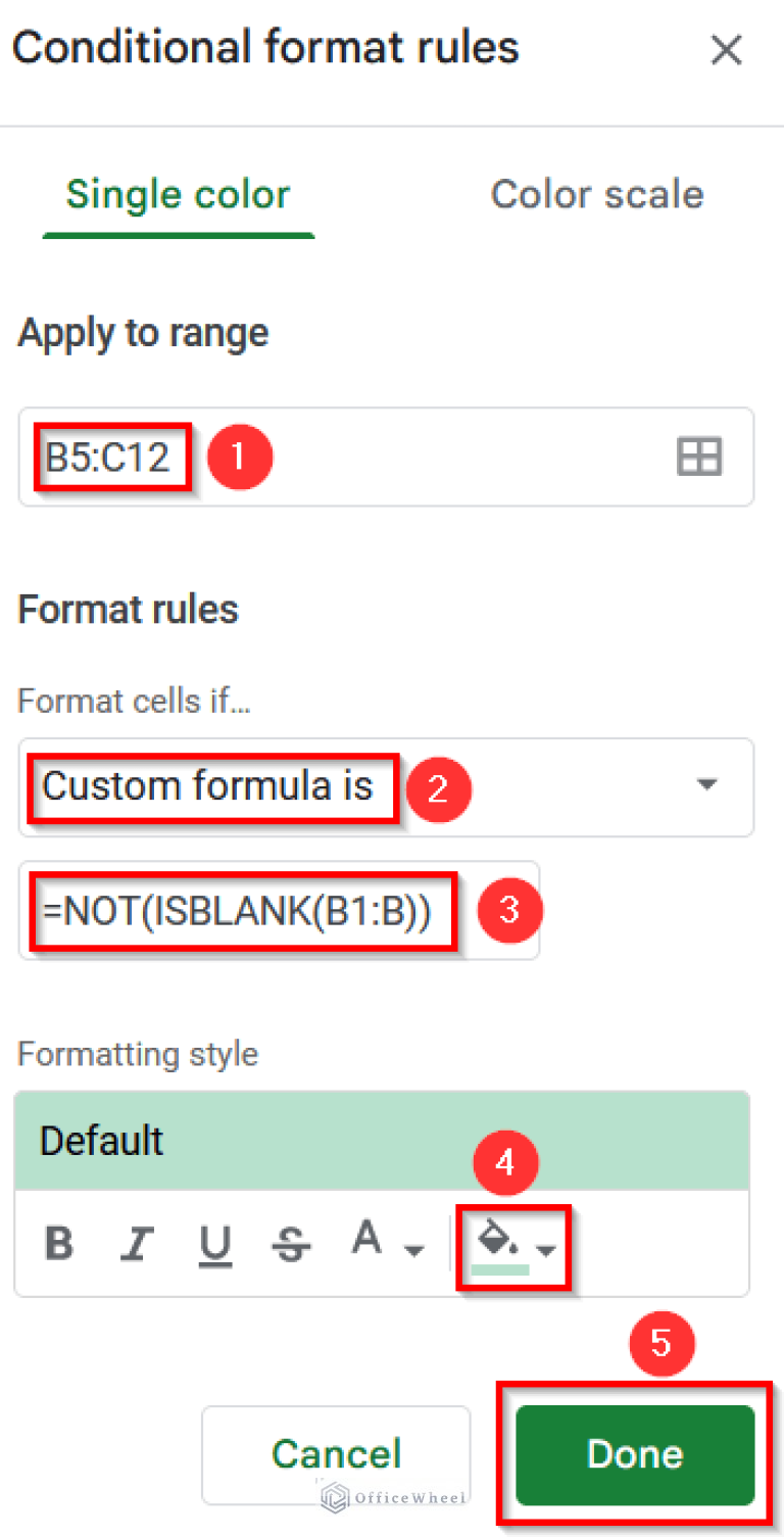 How to Highlight Row If Cell Is Not Empty in Google Sheets