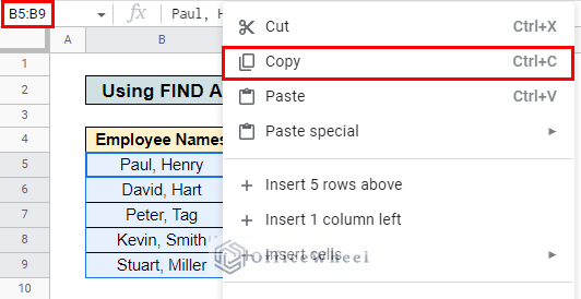 copying table for remove text after character using find and replace