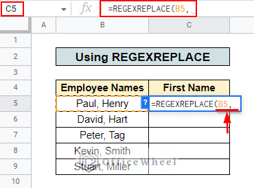 input data location for regexreplace