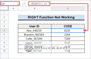 How to Use RIGHT Function in Google Sheets (6 Suitable Examples)