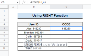How to Use RIGHT Function in Google Sheets (6 Suitable Examples)