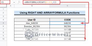 How to Use RIGHT Function in Google Sheets (6 Suitable Examples)