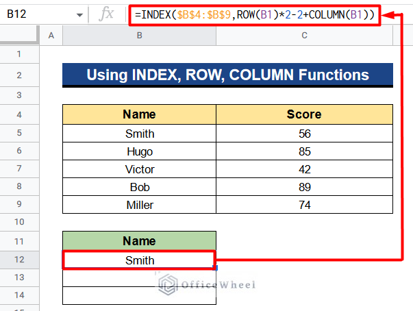 Transpose Multiple Rows into One Column in Google Sheets