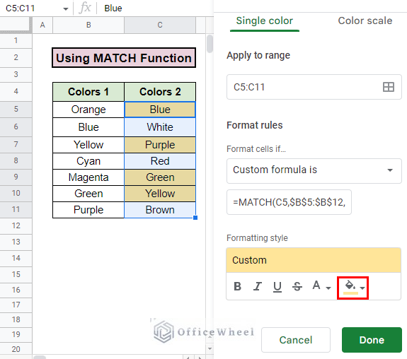 Highlight Duplicates In Two Columns In Google Sheets 2 Ways highlight-duplicates-in-two-columns-in-google-sheets-2-ways
