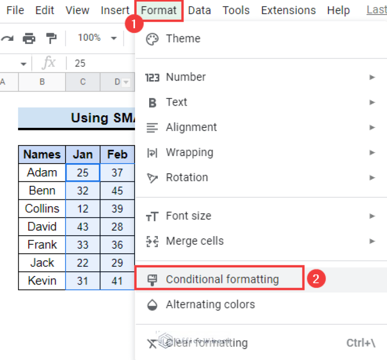 highlight-lowest-value-in-row-in-google-sheets-2-easy-ways