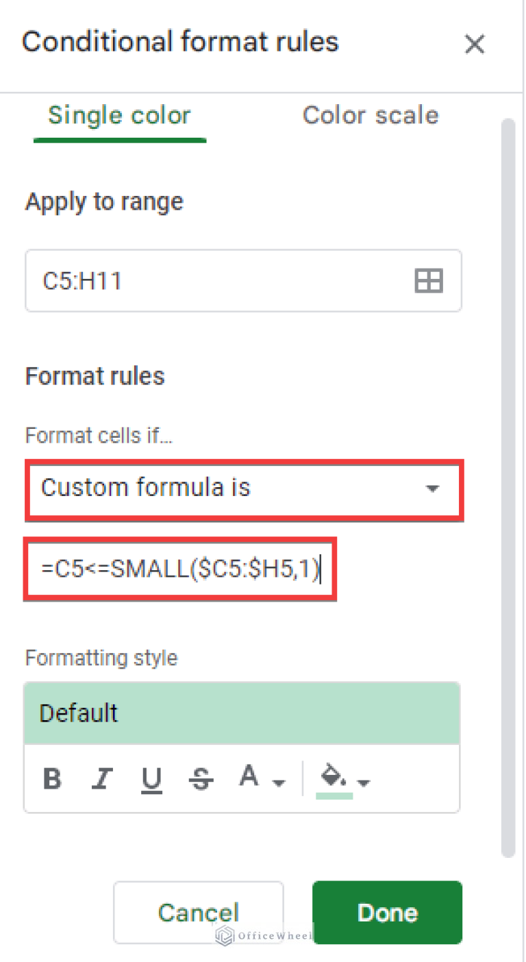 highlight-lowest-value-in-row-in-google-sheets-2-easy-ways